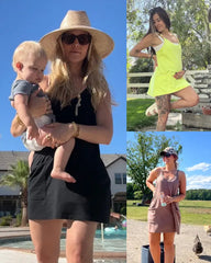 All-Day Comfort Romper Dress with Built-In Shorts