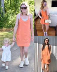 All-Day Comfort Romper Dress with Built-In Shorts