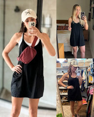All-Day Comfort Romper Dress with Built-In Shorts