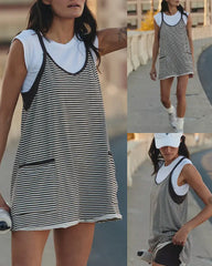 All-Day Comfort Romper Dress with Built-In Shorts