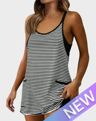 All-Day Comfort Romper Dress with Built-In Shorts