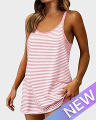 All-Day Comfort Romper Dress with Built-In Shorts