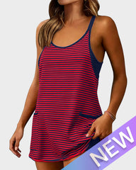 All-Day Comfort Romper Dress with Built-In Shorts