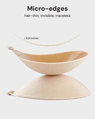 2 Pairs Front Closure Adhesive Push-Up Invisible Bra