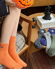5-Pair Women's Halloween Crew Socks – 5 Cute & Cozy Fall Designs