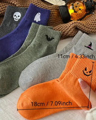 5-Pair Women's Halloween Crew Socks – 5 Cute & Cozy Fall Designs