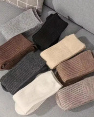 5-Pair Women's Warm Calf Socks – Slim-Fit Winter Socks in Mixed Colors