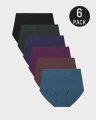 6-Pack Seamless High-Waist No-Show Comfort Panties
