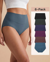 6-Pack Seamless High-Waist No-Show Comfort Panties