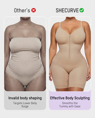 Front-Zip Mid-Thigh Shapewear