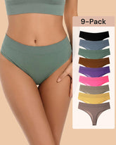 9-Pack Comfort Seamless Sport Thong Panties
