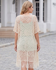Boho Lightweight Crochet Kimono Cover Up