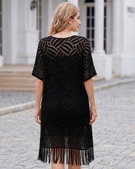 Boho Lightweight Crochet Kimono Cover Up