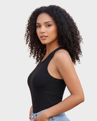 Built-In Bra Ribbed Tank Top for Everyday Wear