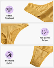 9-Pack Comfort Seamless Sport Thong Panties