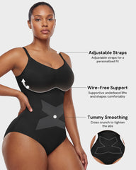 Deep V Butt Lift Camisole Bodysuit Shapewear