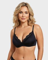 Deep V Lace Push-Up Bra