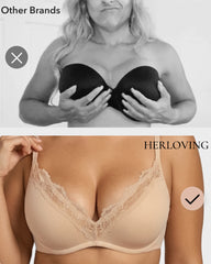 Deep V Lace Push-Up Bra