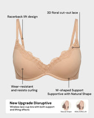 Deep V Lace Push-Up Bra