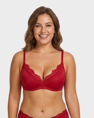 Deep V Lace Push-Up Bra