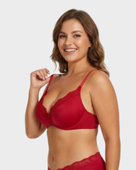 Deep V Lace Push-Up Bra