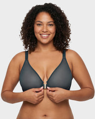 Front Clasp Mesh Support Bra