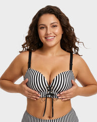 Instant Boost Lace-Up Padded Push Up Bra