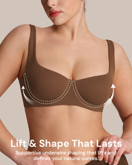 Invisible Wired Unlined Balconette Bra