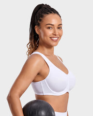 High Impact Sports Bra with External Underwire Support