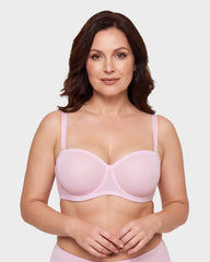 No-Slip Strapless Mesh Bra for Full Bust Support
