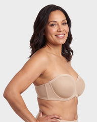 No-Slip Strapless Mesh Bra for Full Bust Support