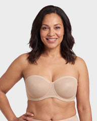 No-Slip Strapless Mesh Bra for Full Bust Support