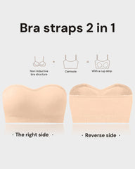 Non-Slip Bandeau Seamless Wireless Strapless Bra