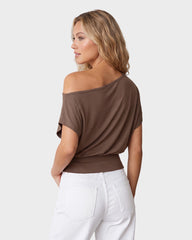 Off Shoulder Slim Fit Crop Top