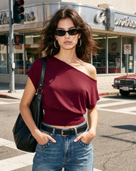 Off Shoulder Slim Fit Crop Top