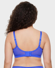 Plus Size Lace Mesh Full-Coverage Underwire Bra