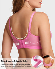 Plus Size Lace Mesh Full-Coverage Underwire Bra