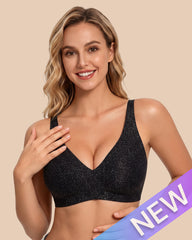 Seamless Deep V Push-Up Wireless Bra