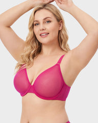 Seamless Mesh Unlined Underwire Bra