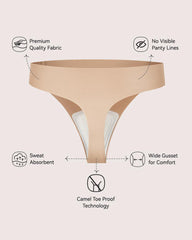 5-PACK Seamless Camel Toe Cover Thongs