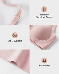 Seamless Deep V Push-Up Wireless Bra