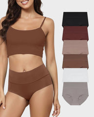 6-Pack Seamless High-Waist No-Show Comfort Panties