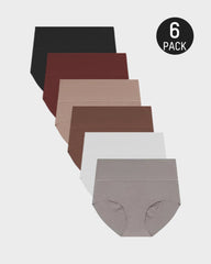 6-Pack Seamless High-Waist No-Show Comfort Panties