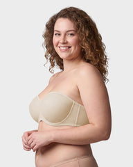 Strapless Mesh Underwire Balconette Bra