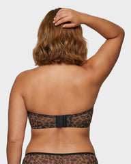 Strapless Mesh Underwire Balconette Bra
