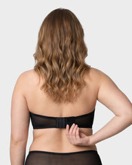 Strapless Mesh Underwire Balconette Bra