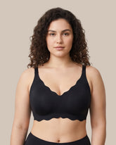 Soft Full Coverage Scalloped Wireless Jelly Bra