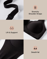Soft Full Coverage Scalloped Wireless Jelly Bra