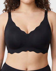 Soft Wireless Full Coverage Scalloped Jelly Bra