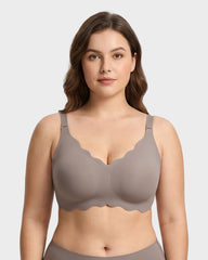 Soft Wireless Full Coverage Scalloped Jelly Bra